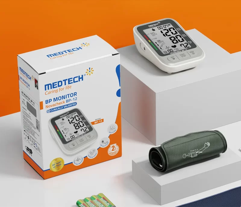 Medtech BP12 medical device 3D product visualisation, precision rendering for healthcare equipment packaging