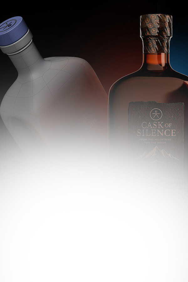 Production-ready beverage bottle 3D visualisation with realistic materials and packaging-aligned detailing for scalable product branding
